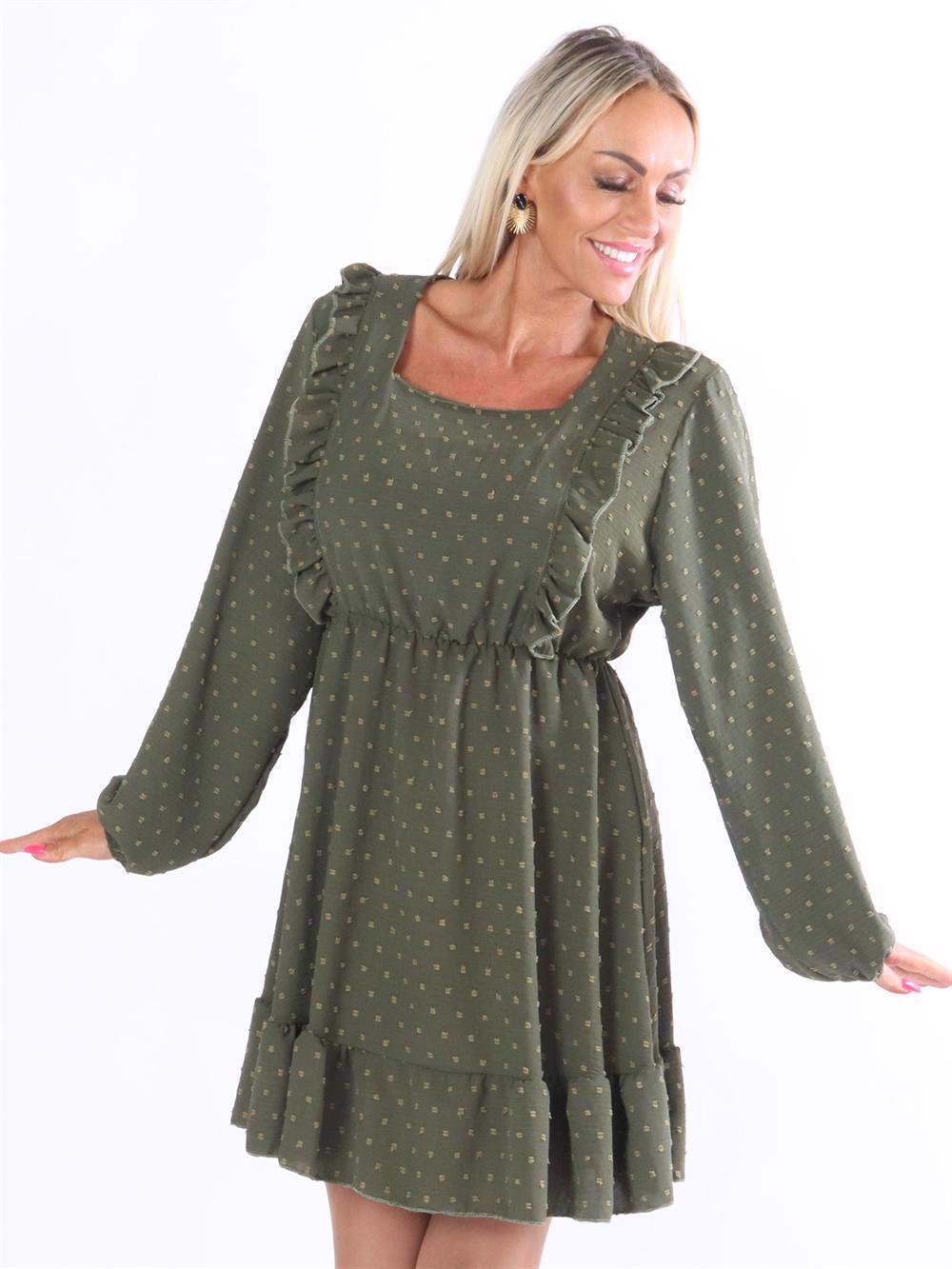 Hella - Klänning med volangkanter